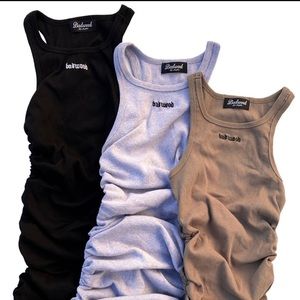 Badwood ribbed tank dress mocha